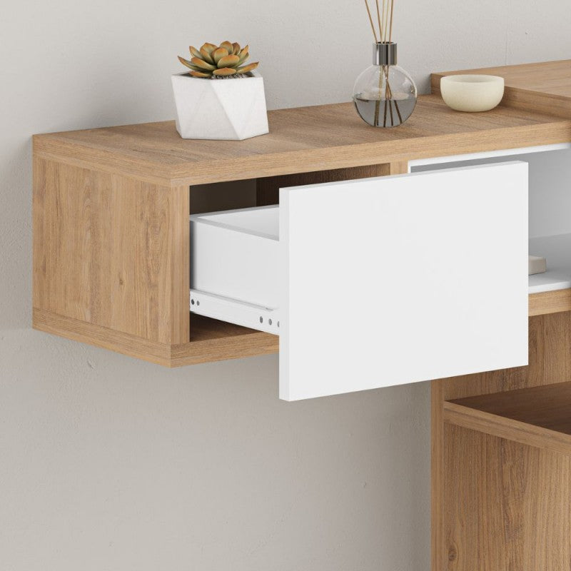 Ingresso rovere bianco con specchio