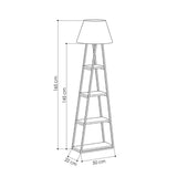 Lampada da terra struttura e paralume 50x165