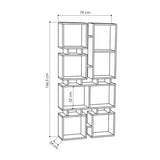 Libreria bifacciale Rail bianco 79x166,5