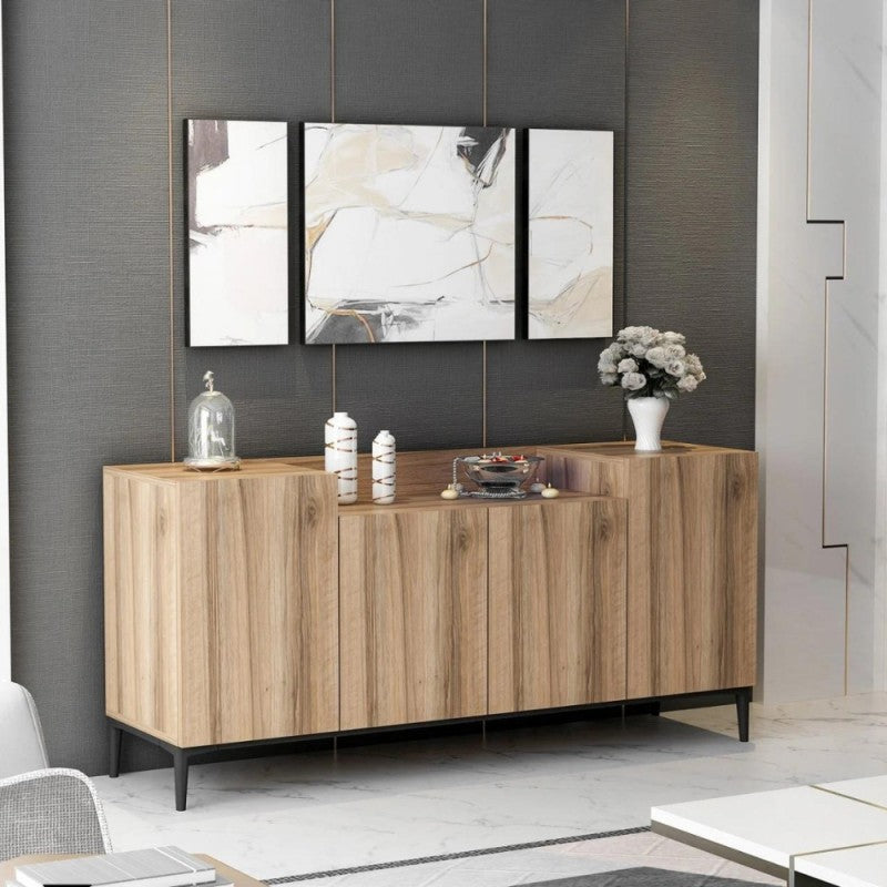 Madia composta da 4 ante noce 160x42x75h