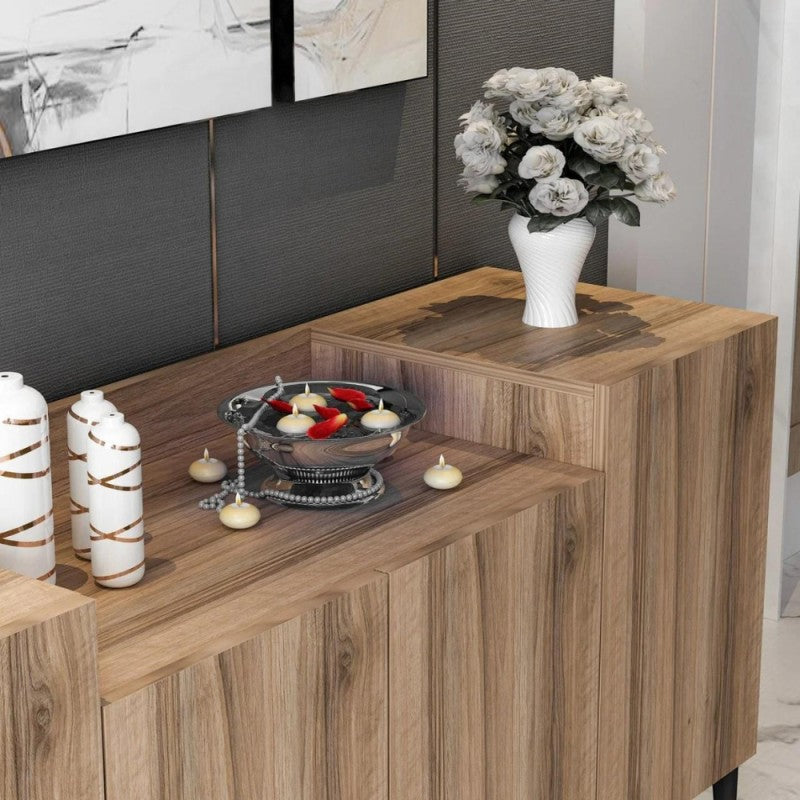 Madia composta da 4 ante noce 160x42x75h