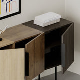 Madia 3 ante rovere noce e dark coffe Tontini