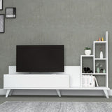Mobile porta tv con libreria  bianco