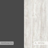 Porta TV struttura colore antracite con nicchia a giorno due ante colore bianco