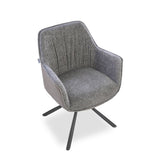 Sedia seduta colore grigio con retro colore tortora-Set 2 pezzi