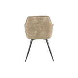 Sedia in velluto con struttura metallo nero- Set da 2 pezzi