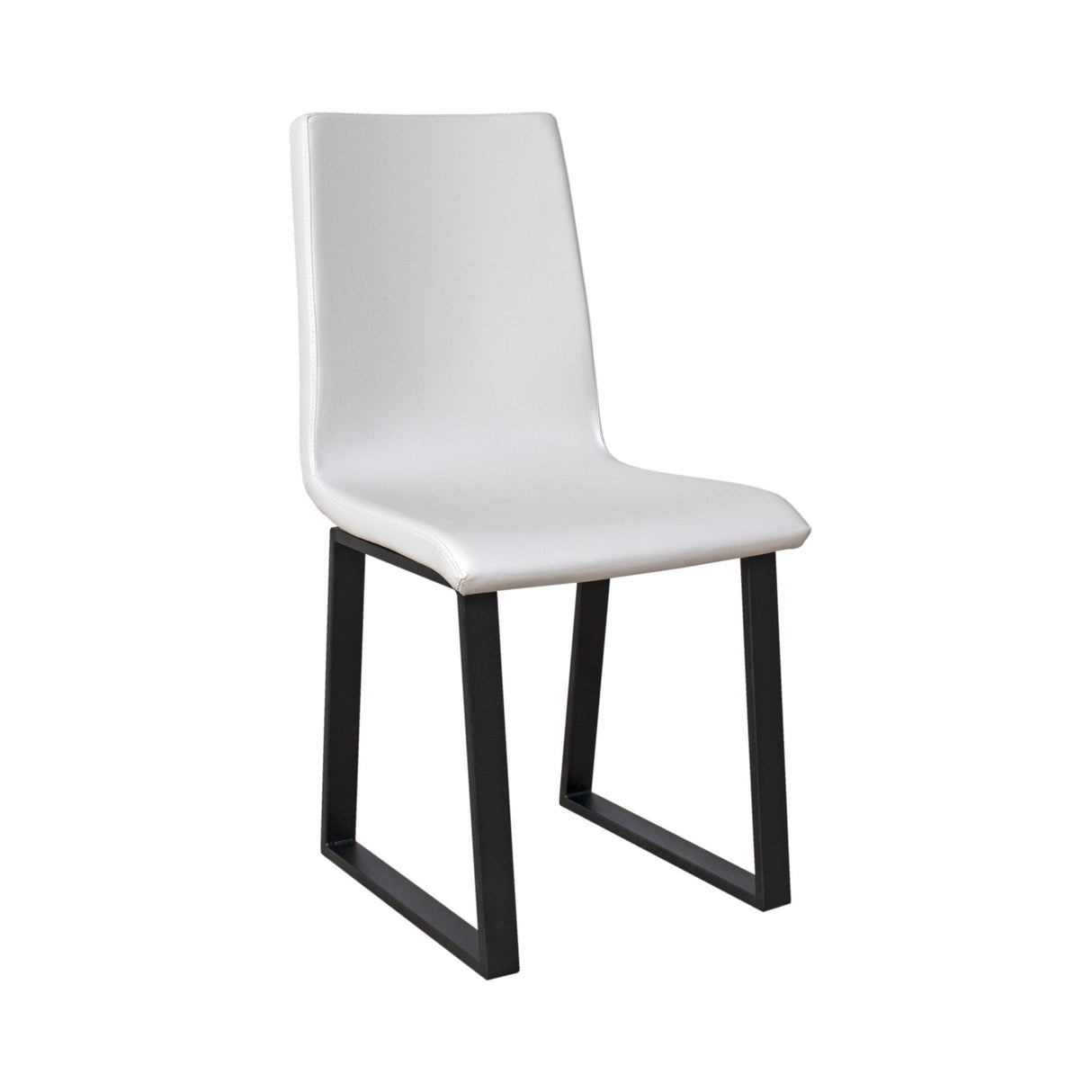 Sedia Baffy gambe Antracite tipo volantis con cuscino in Similpelle