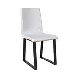 Sedia Baffy gambe Antracite tipo volantis con cuscino in Similpelle