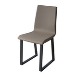 Sedia Baffy gambe Antracite tipo volantis con cuscino in Similpelle