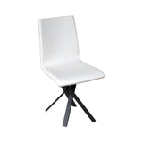Sedia Aury gambe Antracite tipo volantis con cuscino in Similpelle