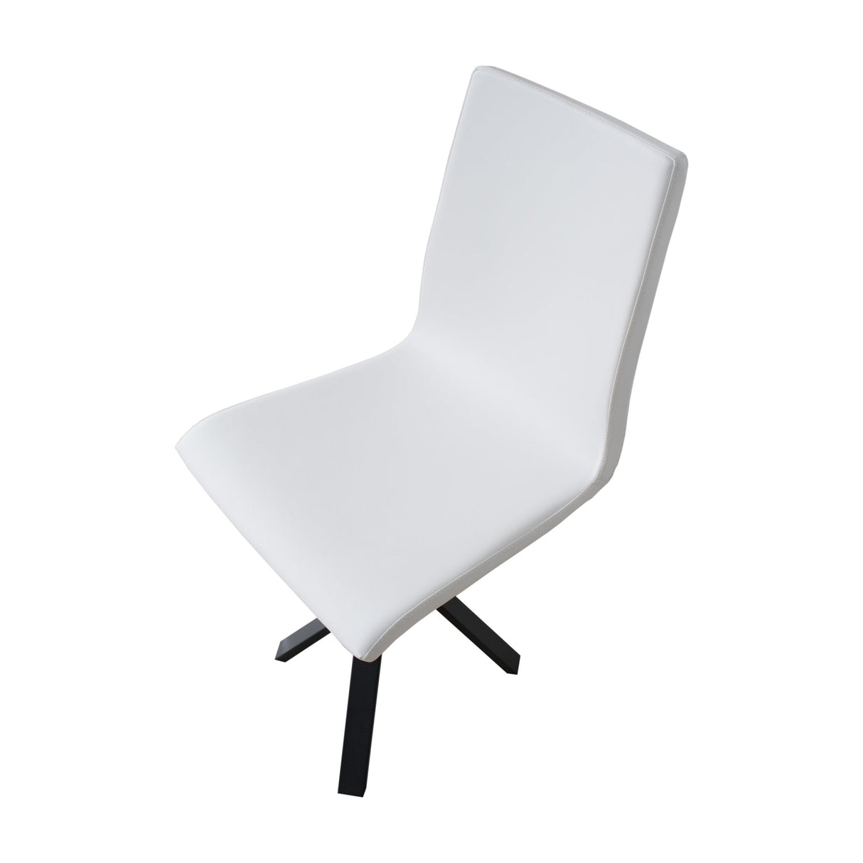 Sedia Aury gambe Antracite tipo volantis con cuscino in Similpelle