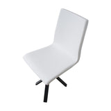 Sedia Aury gambe Antracite tipo volantis con cuscino in Similpelle