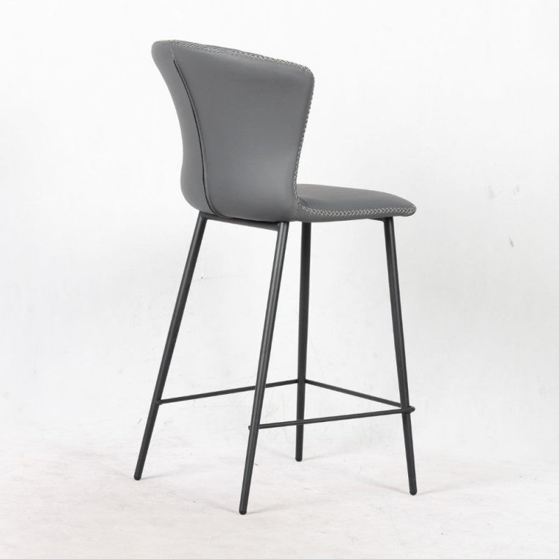 Sgabello colore con gambe in metallo nero Set 02 pezzi