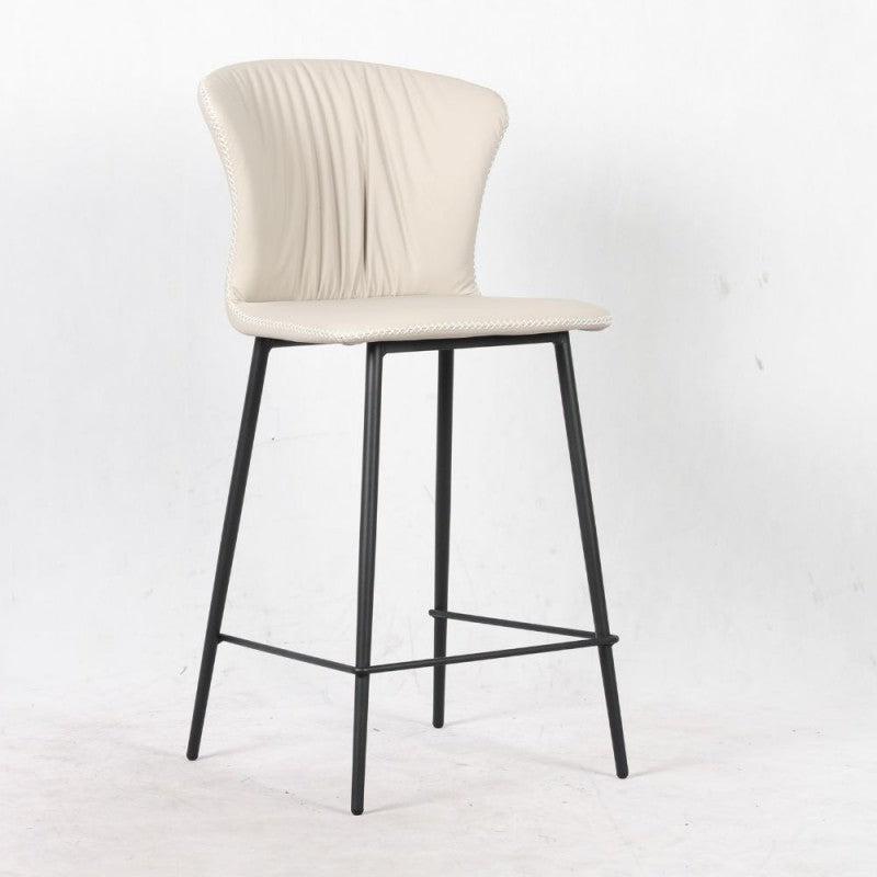 Sgabello colore con gambe in metallo nero Set 02 pezzi