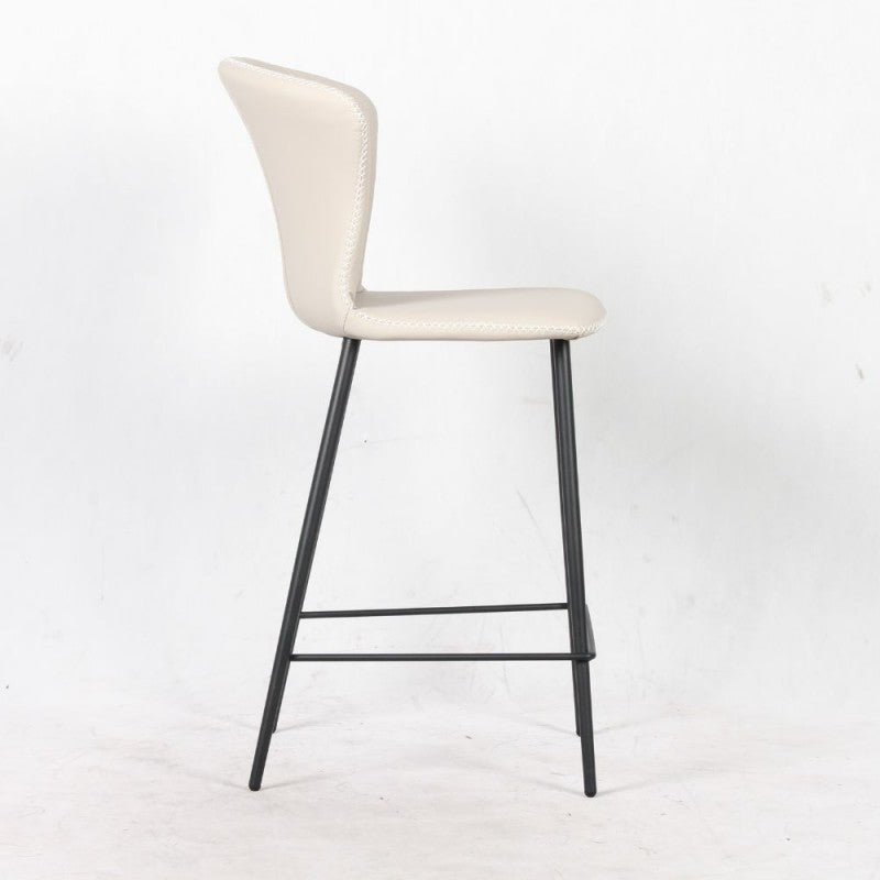 Sgabello colore con gambe in metallo nero Set 02 pezzi