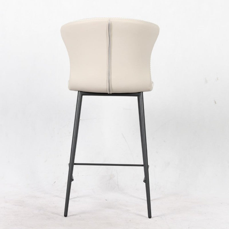 Sgabello colore con gambe in metallo nero Set 02 pezzi