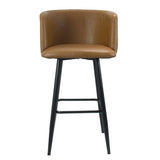 Sgabello in ecopelle con gambe nere opache Set 02 pezzi .