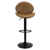 Sgabello regolabile colore tortora con piede nero Set 02 pezzi .