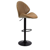 Sgabello regolabile colore tortora con piede nero Set 02 pezzi .