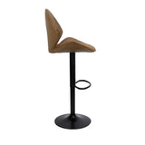 Sgabello regolabile colore tortora con piede nero Set 02 pezzi .