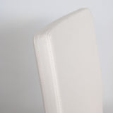 Sedia Aury gambe Antracite tipo volantis con cuscino in Similpelle