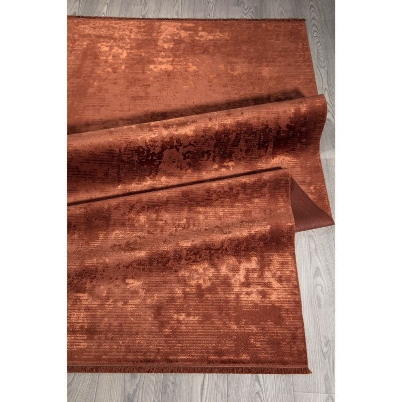 Tappeto arancione tabacco 160x230 antiscivolo